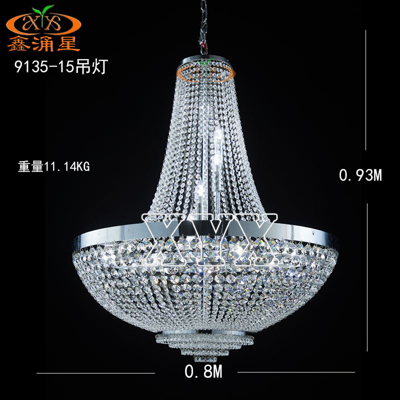 Fabricante 2024 nueva lámpara de cristal de bodas galvanizada europea hierro forjado sala de bodas decoración aérea lámpara de propósitos