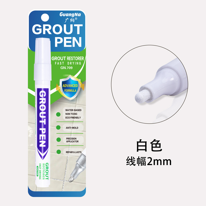 Guangna GN709 azulejos de suelo de belleza de costura de lápiz de reparación de azulejos a prueba de agua a prueba de moho de línea de lápiz de secado rápido 8 colores opcionales