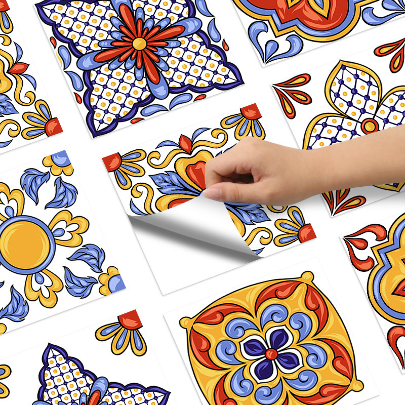 Custom Cross Border Wholesale Thickened PVC Crystal Film Tile Stickers DIY Small Tile Floor Stickers Bathroom Renovation Wall Stickers