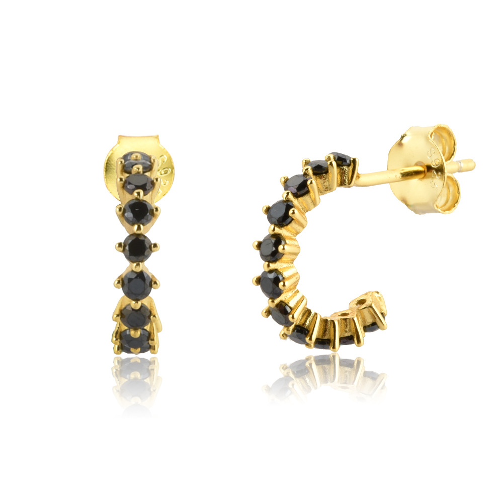 2g Weight 0.05µm-0.08µm Gold Plating Thickness Electroplating Gold Plating Process 925 Sterling Silver Ear Needle Material 18K Real Gold Plated, Platinum Plated Plating Material Zircon Inlay Material Ear Studs Classification 1 Pair Quantity Daily Occasion 925 Sterling Silver Material C Shape Pattern Women's Gender Simple Style, Classic Style Style Plating, Inlay Craft 1 Pair 925 Sterling Silver Zircon C Shape Ear Studs 2