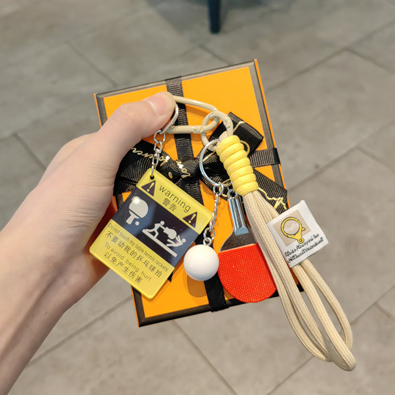 Boxing and table tennis warning sign + big table tennis ball + khaki double rope + gift box