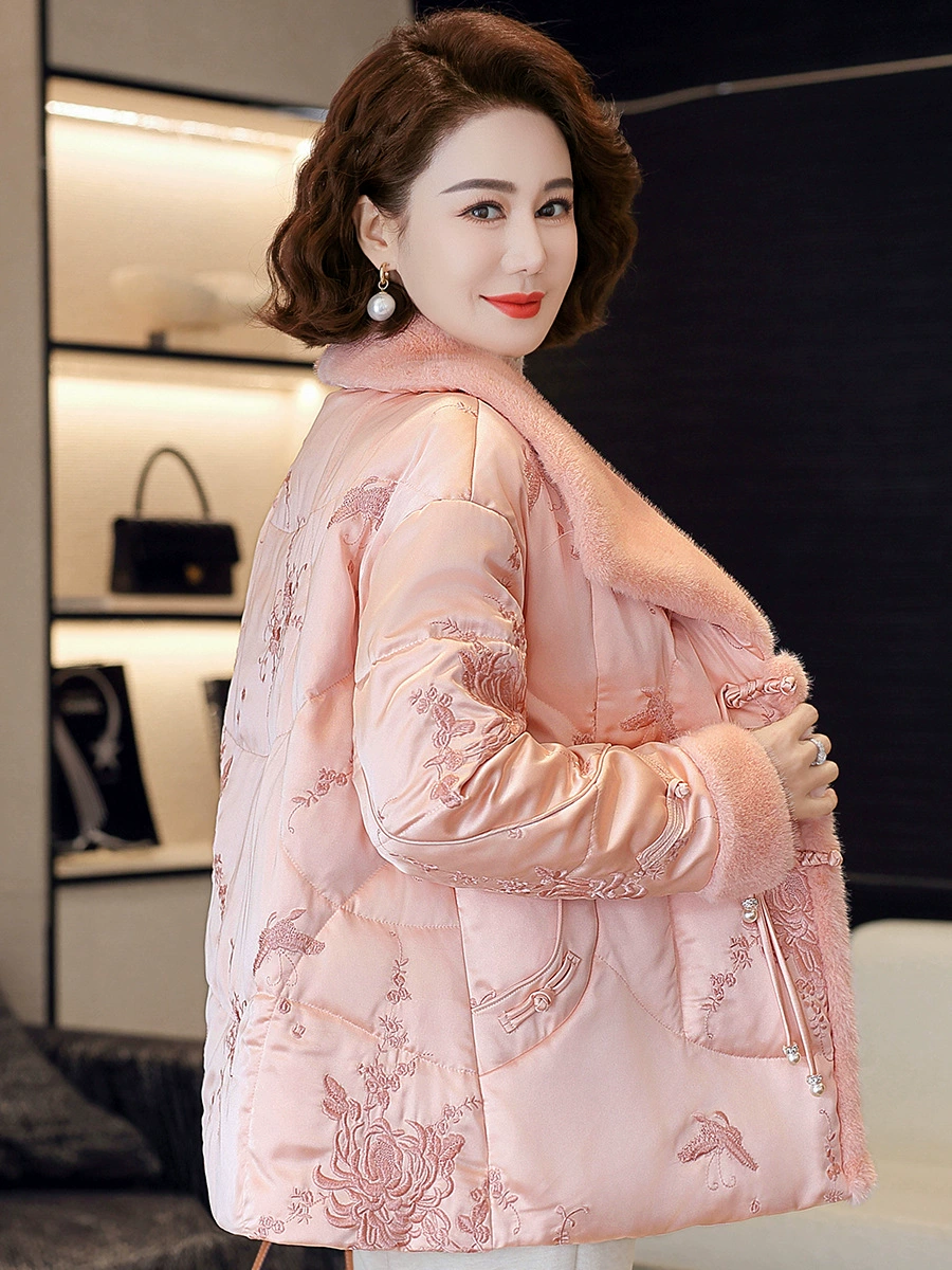 П Keep warm down jacket Chinese style plus size
