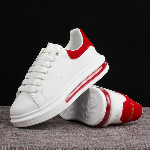 Best-selling trendy classic cushioned white shoes for men and women, couple's matching skate shoes.