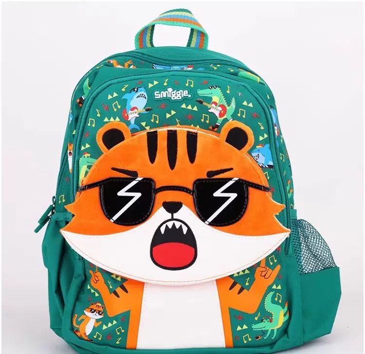 Australia Smiggle caricatura mochila de tamaño medio jardín de infantes mochila de hombro 3D con sombrero de caricatura