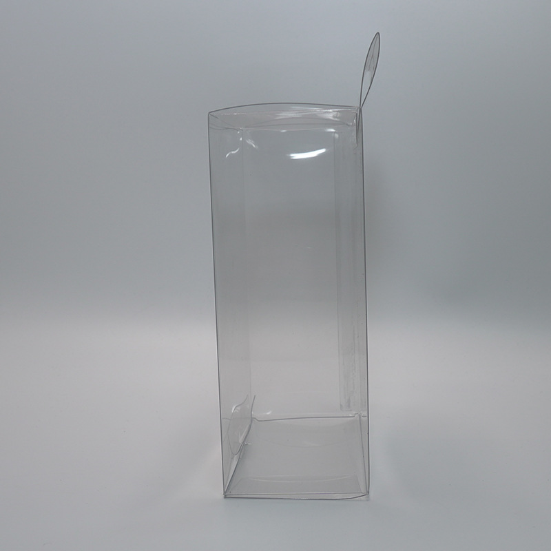 Caja transparente de PVC con gancho, caja de embalaje de plástico para mascotas, caja plegable, caja cuadrada en blanco, caja de almacenamiento plegable
