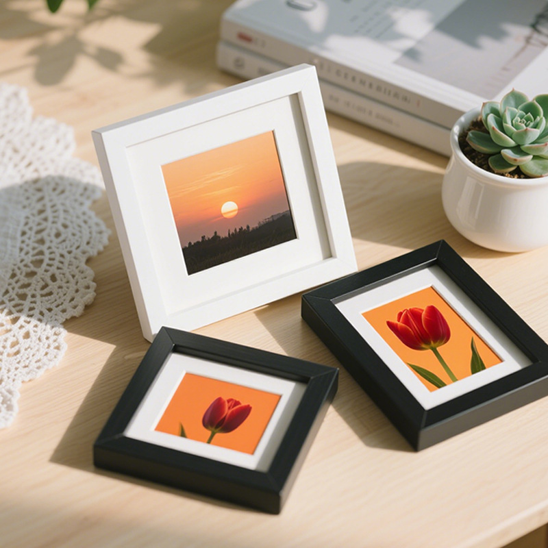 Wall-Mounted Photo Frame Table Simple Empty Frame Manufacturer Direct Sales Wholesale Wooden Hollow Photo Frame Table Decoration Home Picture Frame