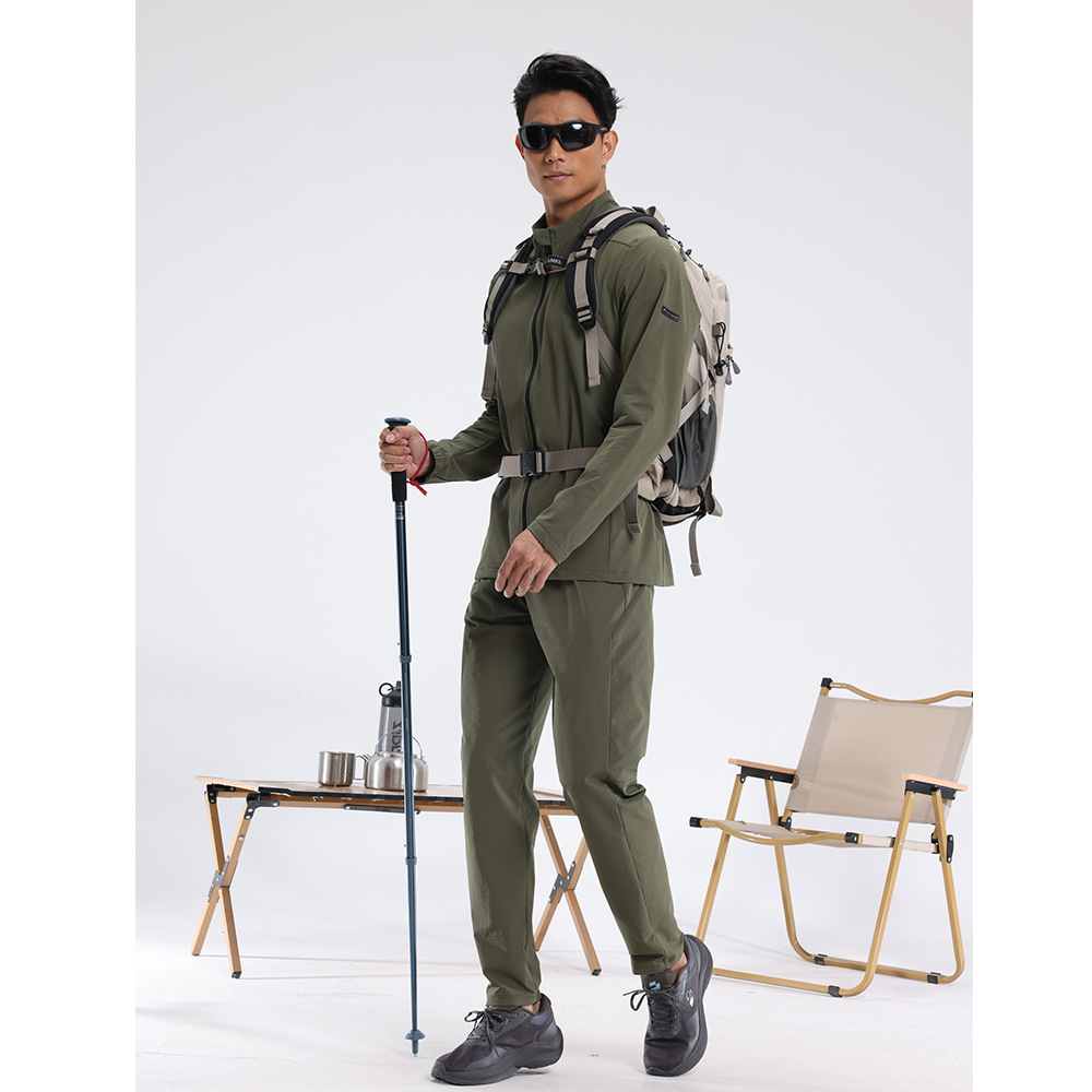 Lulu otoño chaqueta deportiva al aire libre hombre cuello holgado manga larga chaqueta deportiva casual trajes de senderismo transpirables