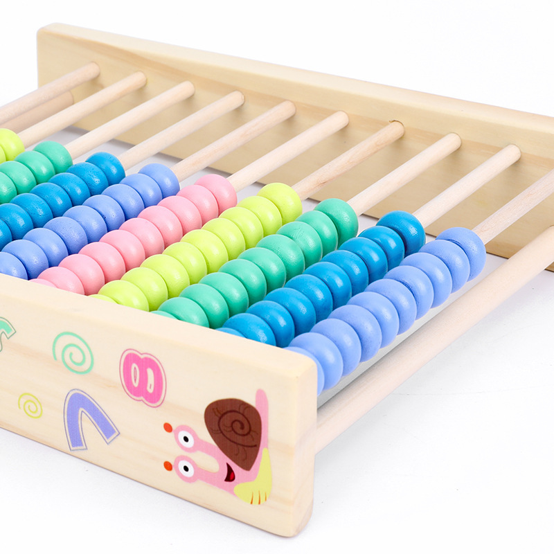 Los niños de Madera Juguetes Educativos de educación temprana Abacus rack de diez velocidades reloj de cálculo rack matemáticas Abacus material didáctico estudiantes de primaria image 6