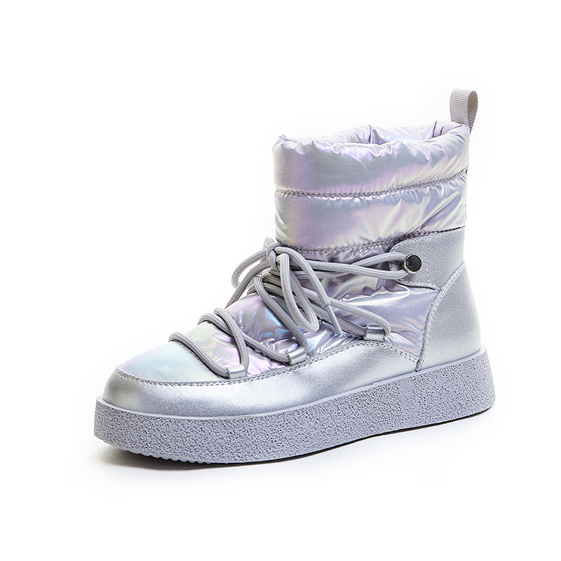 Botas de nieve para mujeres 2023 invierno nuevas botas cortas casuales estilo coreano impermeable forrado de lana gruesa caliente estudiante nieve botas de algodón