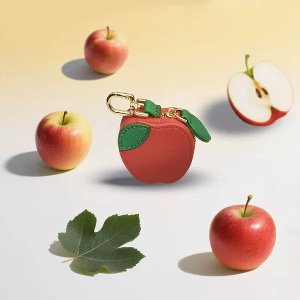 Pu Leather Coin Purse Fruit Strawberry Lemon Apple Mini Wallet Cute Hanging Multifunctional Coin Bag Storage