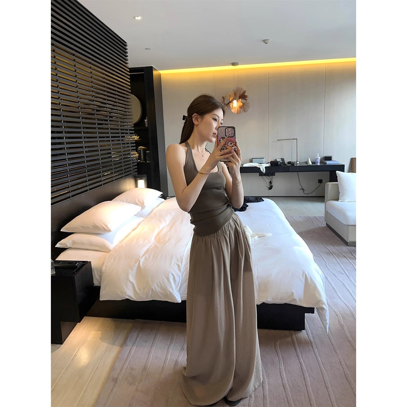 3157 # Clearance Sale: Butterfly Treasure Wabi-Sabi Summer Breezy Air-Conditioned Pants, Lazy Loose Casual Floor-Length Wide-Leg Pants