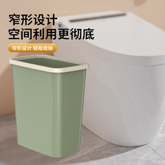 家庭用ゴミ箱 大容量 リビング キッチン 寝室 トイレ 寮用 蓋なし 圧力リング付き ペーパーバスケット 軽奢風