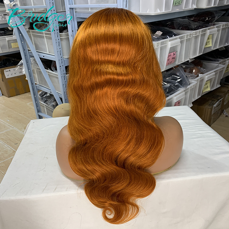 Lace Frontal Human Hair Wig 13x4 Ginger Copper Colour Natural_voghion.com