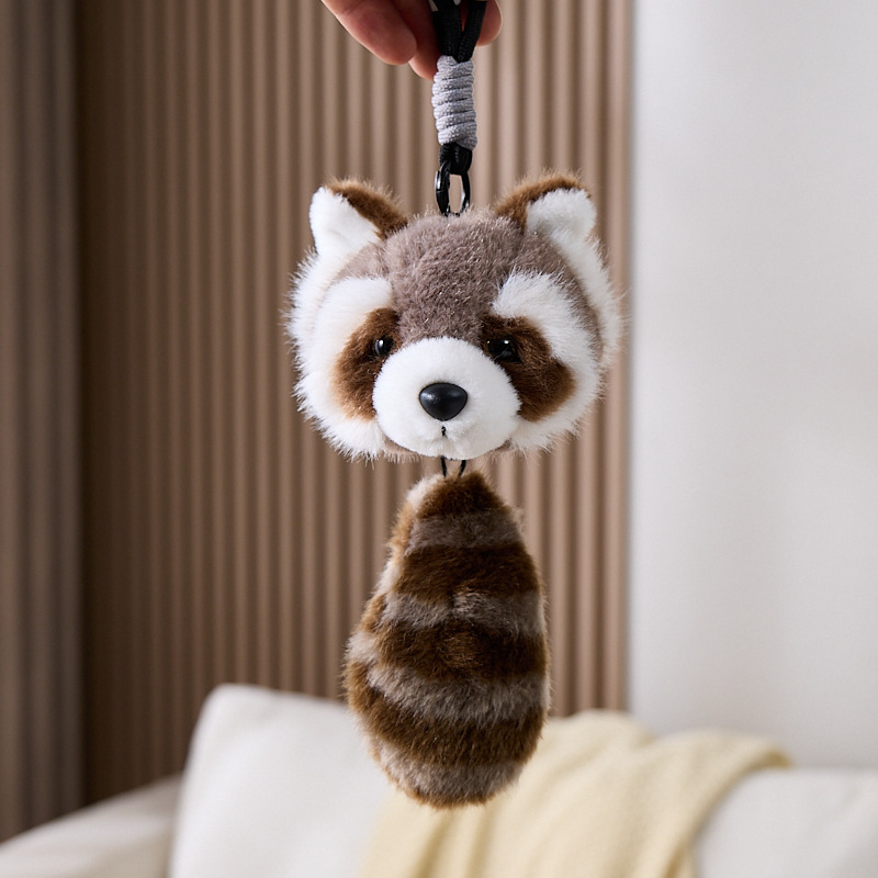 Cute Little Panda Gray Raccoon Plush Toy with Pull-Out Bag Pendant Gift Cute Little Panda Gray Raccoon Plush Toy with Pull-Out Bag Pendant Gift