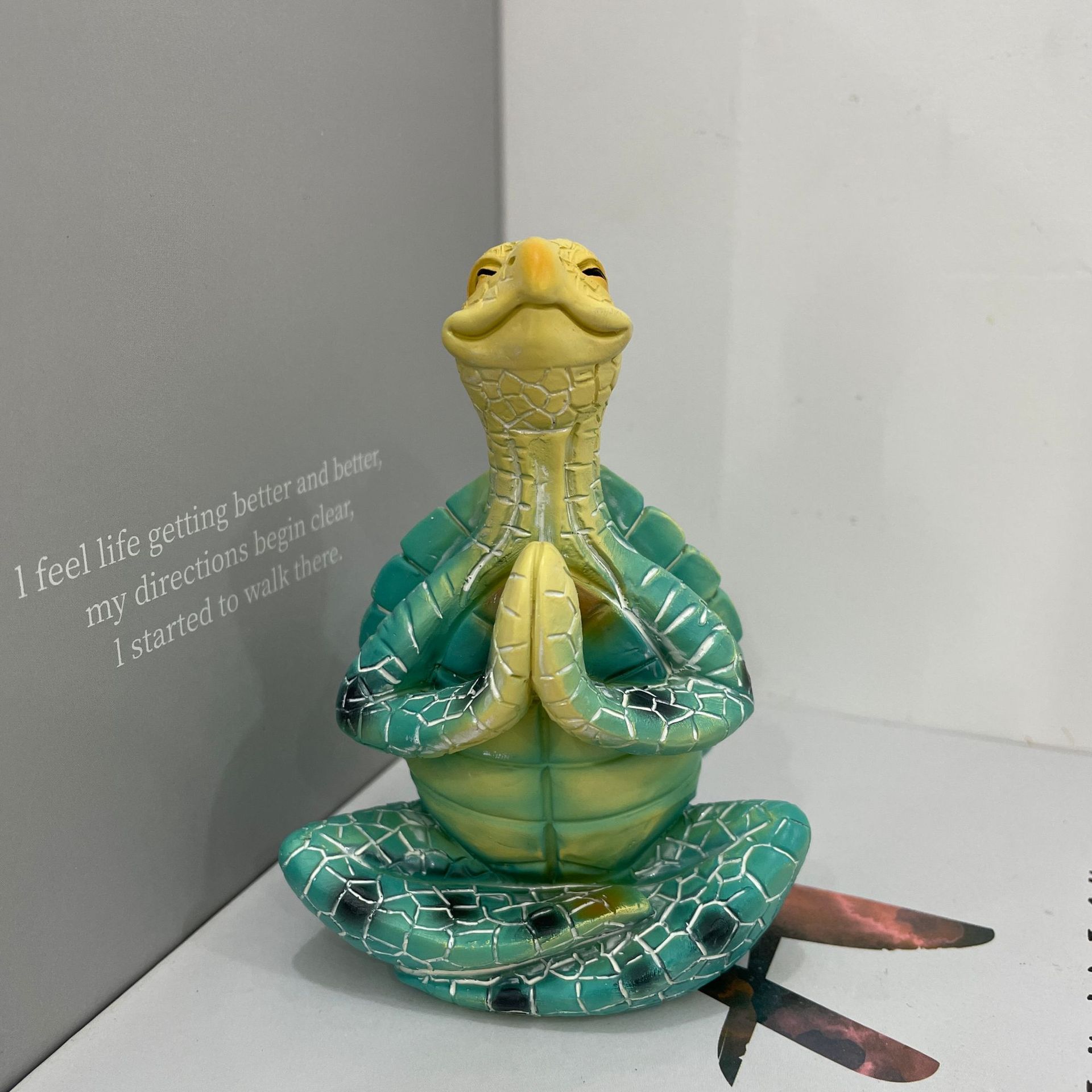Nová kreativní jóga, Ručně vyráběná meditace, Harmonie, Želva, Sošky zvířat, Bytové vybavení_voghion.com