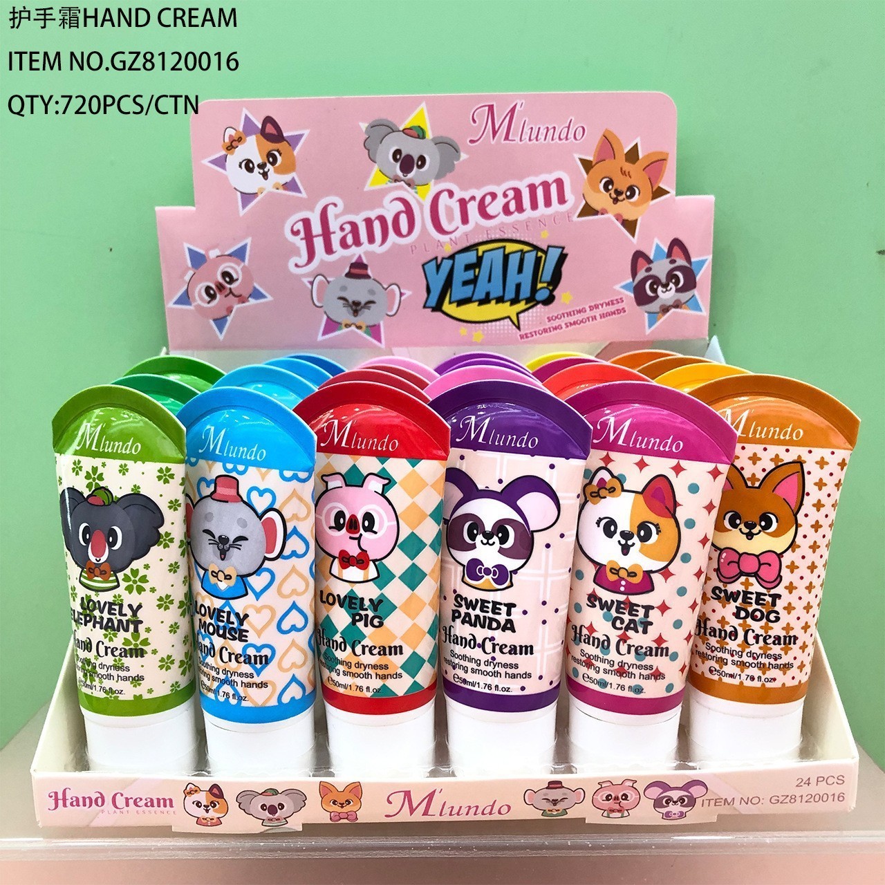 Mlundo hidratación humectante lindos dibujos animados crema de manos suave invierno invierno crema de manos humectante anti-seco