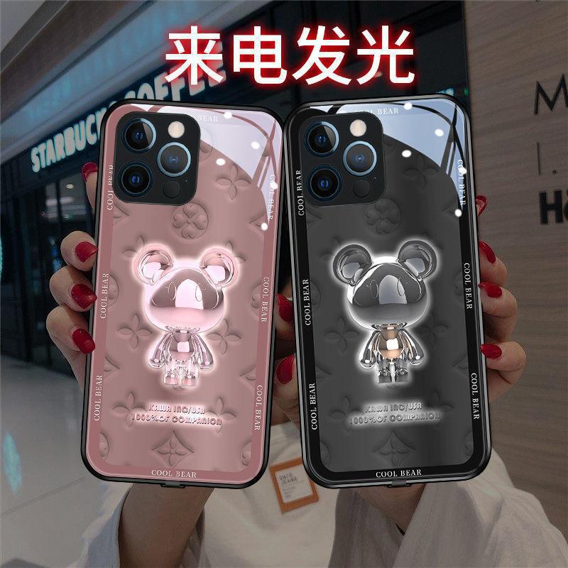 金属熊适用华为nova987se手机壳mate6050Pro来电发光p605040Pro潮