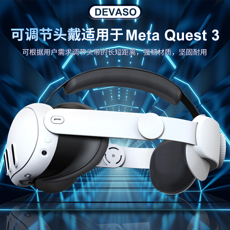 Gafas MetaQuest3VR Quest3S, diadema ajustable, accesorios para el alivio de la presión, correa de descompresión VR opcional