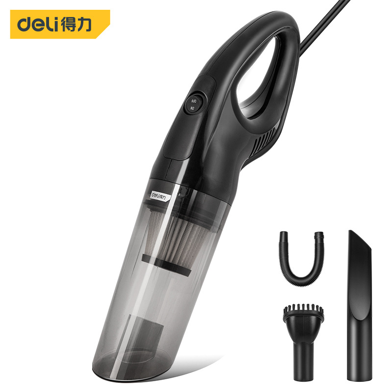 Deli car vacuum cleaner car wireless charging car Special household small mini high power powerful car
