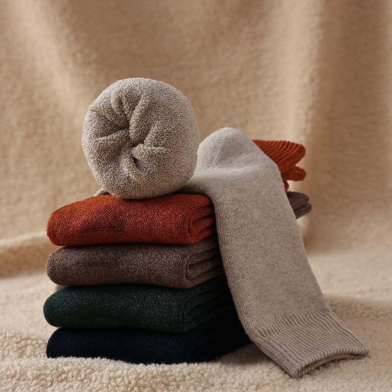 Solid color colored casual keep warm men's demi-season knee socks