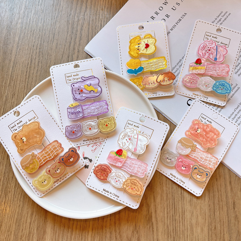 Cartoon acrylic children's hairgrip