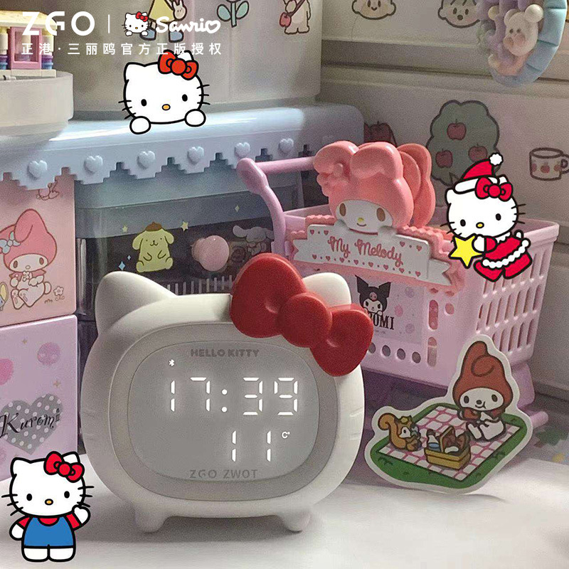 サンリオ ハローキティ 目覚まし時計 子供 中学生 高校生 小型アプリ Bluetooth 目覚まし時計 寮用 スマート目覚まし時計|undefined