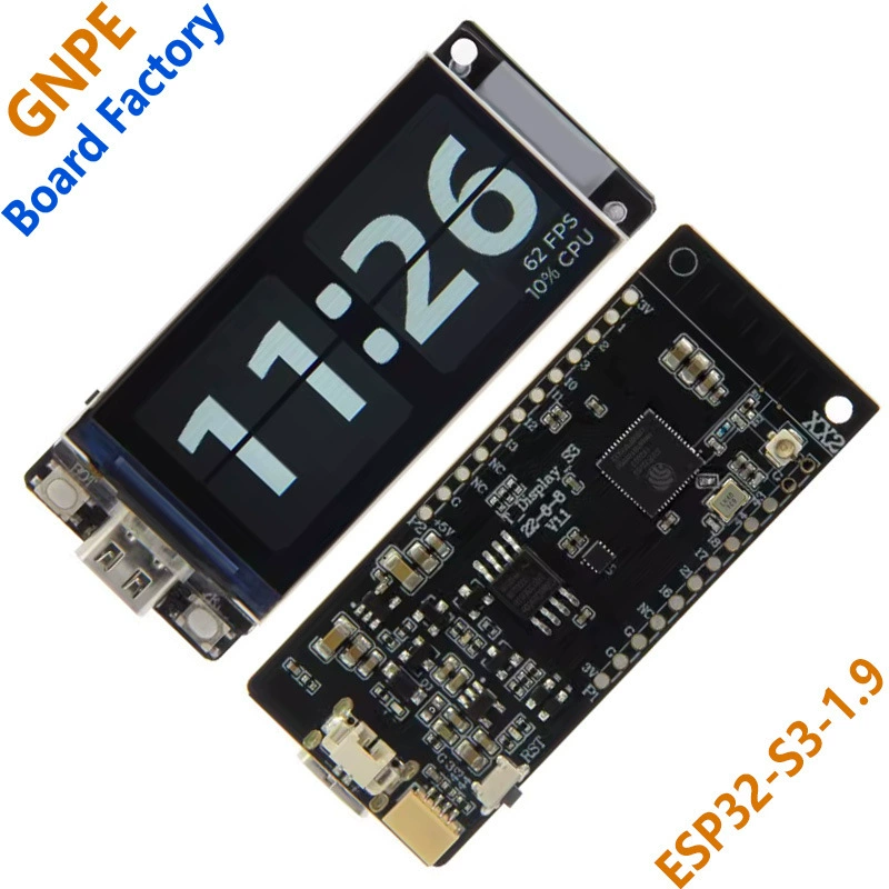 LCD-модуль 1,9 дюйма (T-Display-S3) ESP32-S3R8, опция тачпада, кейс серый/чёрный