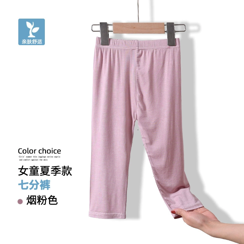 Summer leggings, black children's white colored trousers, for teenagers