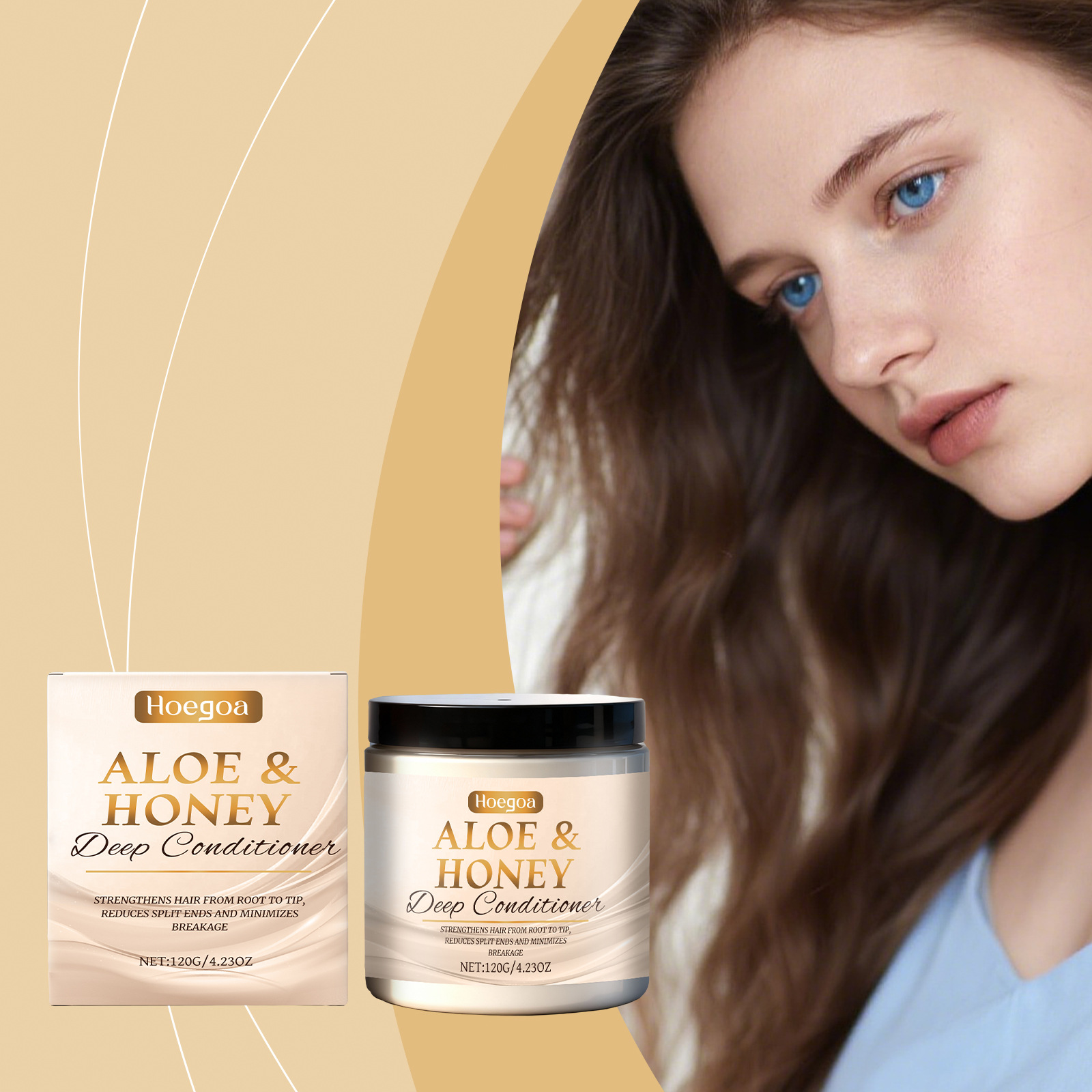 Hoegoa Honey Care Conditioner Moisturizes and Shines Hair, Makes Hair Fluffy, Smooth, and Fresh Conditioner
