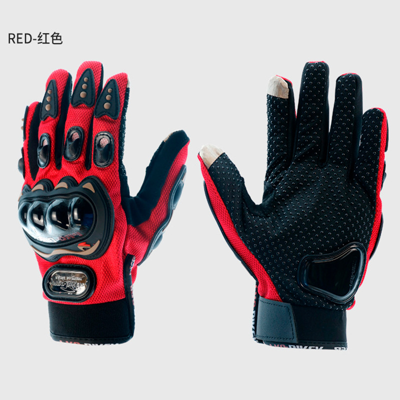 Motocicleta guantes de montar de dedo completo coche de carretera de verano hombre pantalla táctil anti-caída antideslizante motocicleta de montaña de fábrica