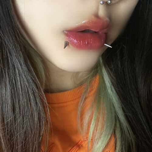 Lip nail replacement nail hot girl lip ring dimple nail ear bone nail earring European and American piercing jewelry manufacturers wholesale foreign trade