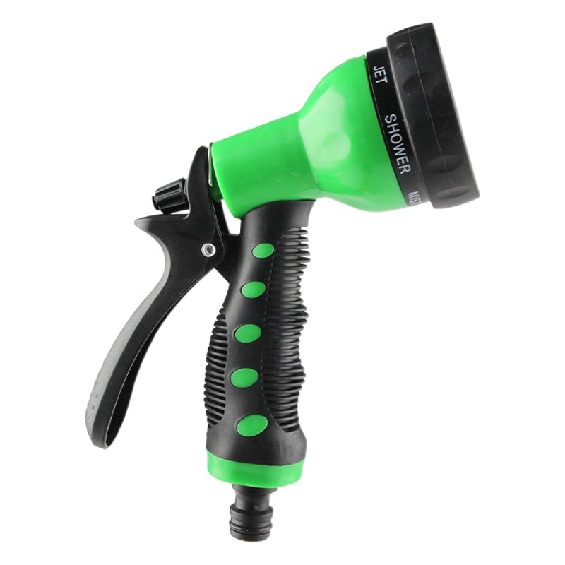 Pistola de agua multifuncional de plástico ABS para riego de jardín, lavado de autos, jardinería y riego de flores con rociador de agua ajustable.