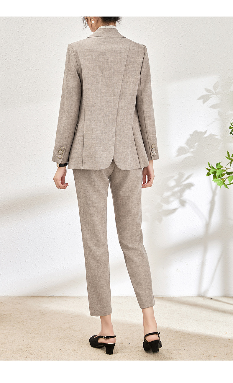 GraceChic 2401107-Nanyou Blazer elegante professionale di alta qualità + pantaloni a gamba dritta, abito da donna in due pezzi_voghion.com