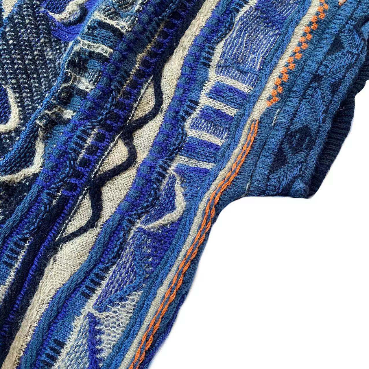 Men's Knitted Sweater Vintage Ethnic Sleeveless Pullover Vest_voghion.com