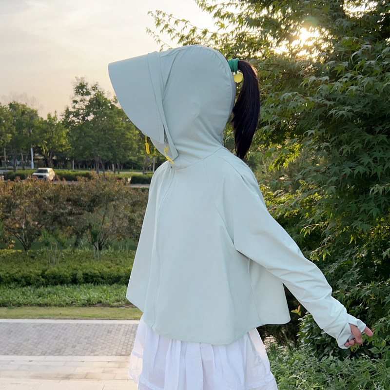 儿童防晒衣女童2026新款夏季冰丝轻薄款防紫外线大帽檐凉感防晒服