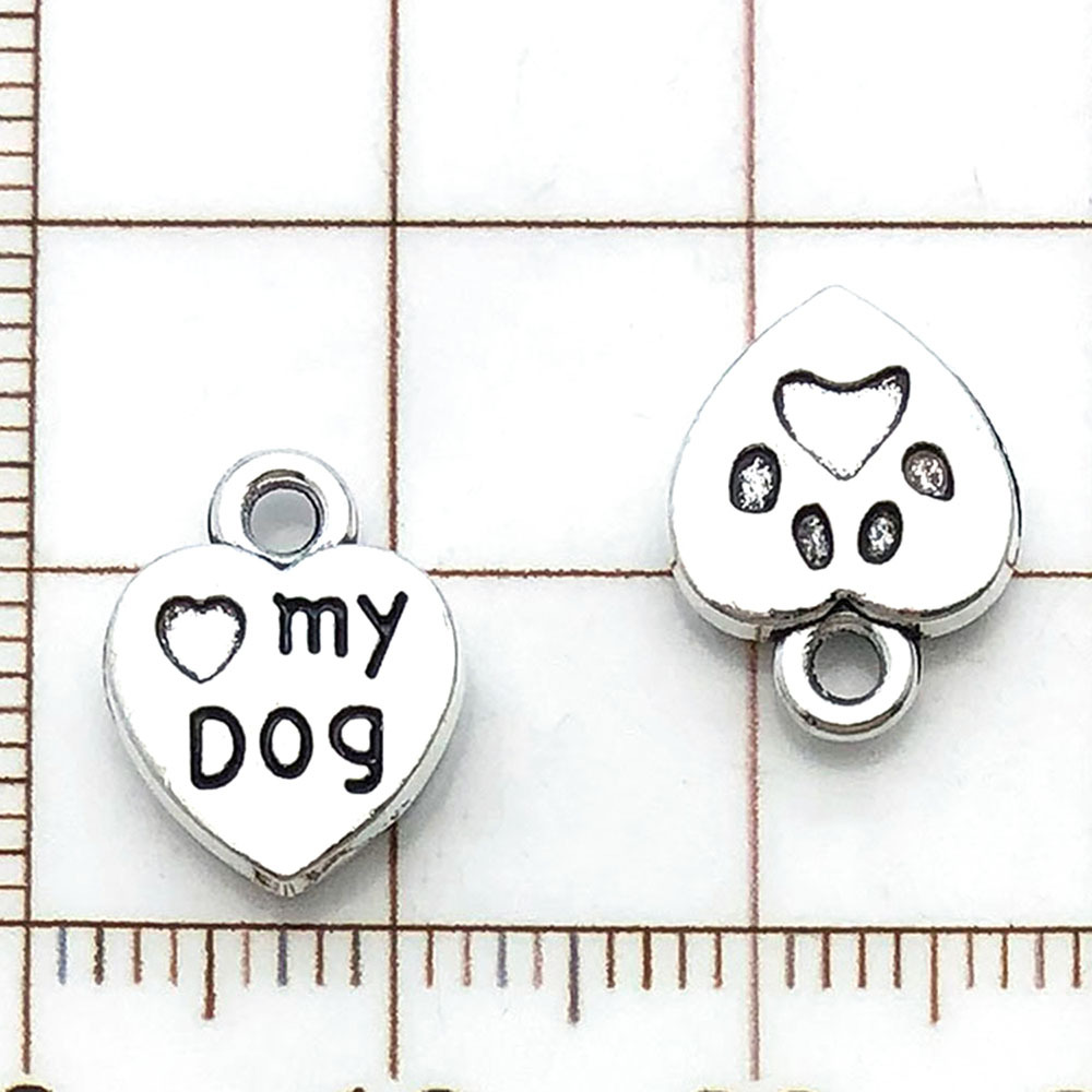 7277-M-古银锌合金桃爱心形狗mydog10x12-1.