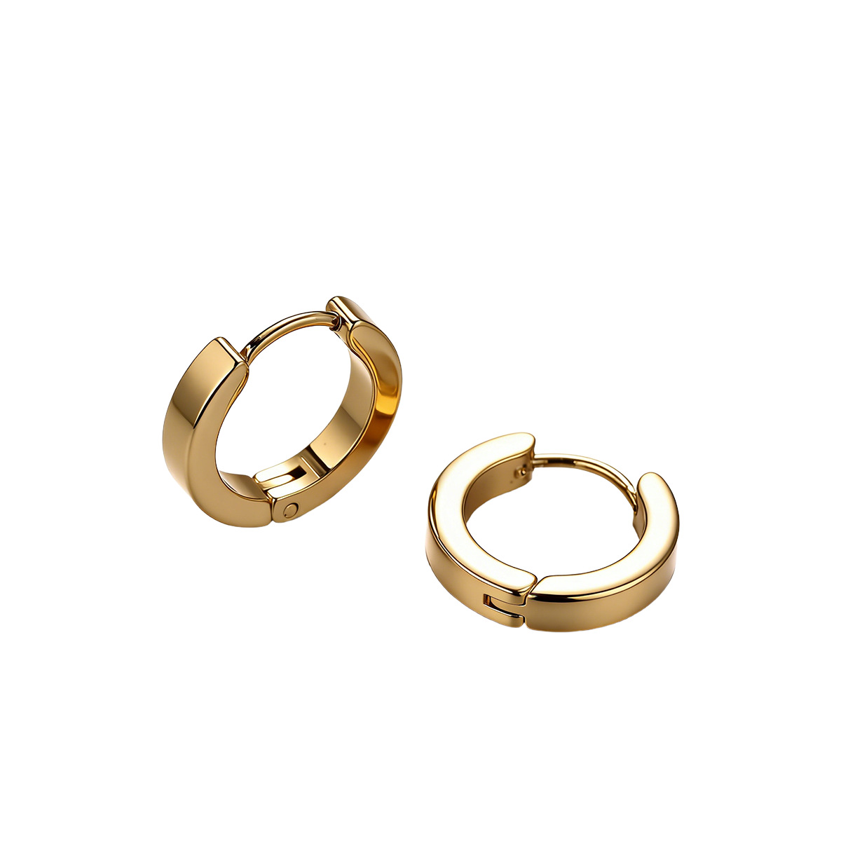 TENA Europa y los Estados Unidos venta caliente aretes redondos de acero inoxidable ligero lujo de alto nivel anillo sensorial geometría joyería pendiente transfronteriza