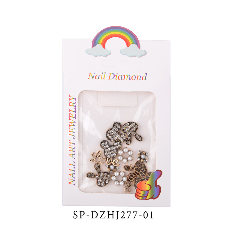 Vintage Diamond Love bear alloy nail jewelry diy Crohn metal mixed nail accessories wholesale Vintage Diamond Love bear alloy nail jewelry diy Crohn metal mixed nail accessories wholesale
