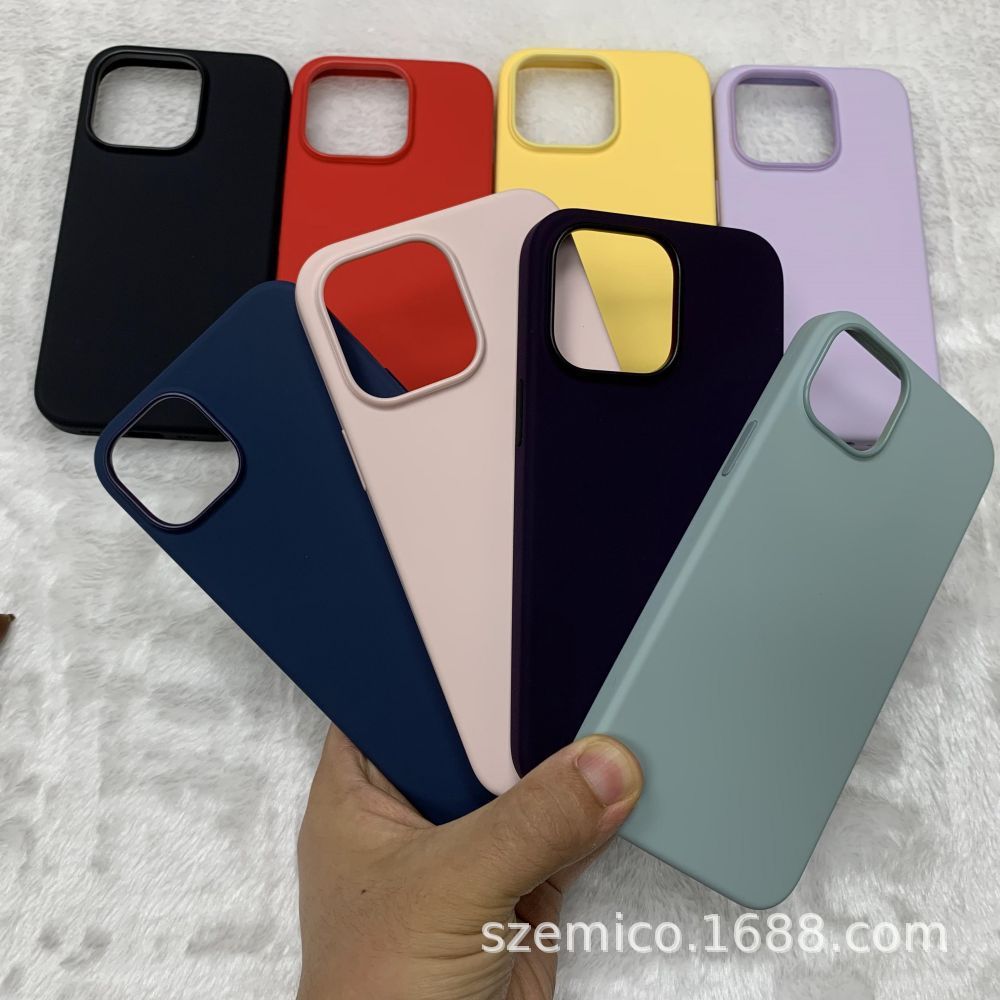 中性适用于iPhone14ProMax液态硅胶手机壳苹果14原装色硅胶套磁吸