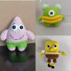 子供の頃の思い出は純粋な手作りのかぎ針編みのかわいい人形がキーホルダーを飾っています。