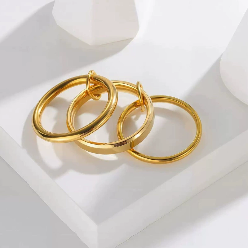 Глянцевое брендовое креативное кольцо из нержавеющей стали, AliExpress, желание, золото 750 пробы, простой и элегантный дизайн, оптовая продажа