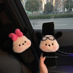 パッ犬自動車シートベルト肩掛けカバー車載かわいい車内アクセサリー女子車内好物新車プレゼント
