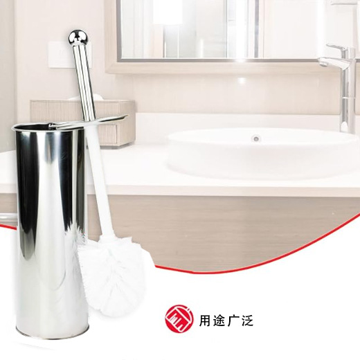 baño doméstico conjunto de cepillo de inodoro cubierta cóncava inodoro limpieza de acero inoxidable anti-splash cepillo de inodoro de mango largo