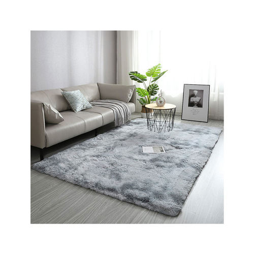 Cross-border Nordic thick solid color gradient bed edge rug, household living room bedroom coffee table balcony rug mat wholesale