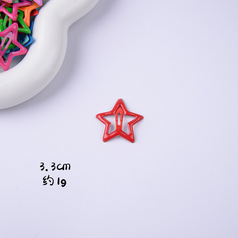 SKU图_星星发夹大红色SL-60017