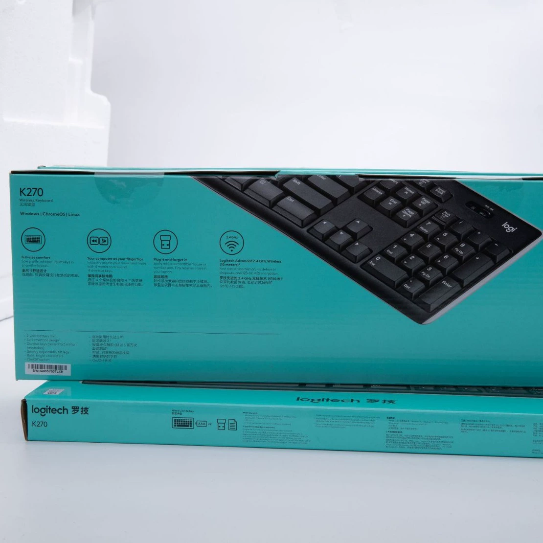 Новый оригинальный аутентичный Logitech K270 один -ключ офис офис домашний компьютер 104 клавиатура стандартная клавиатура