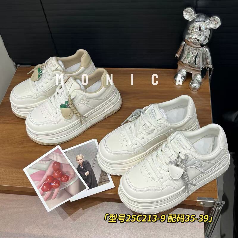 Feifan Paris 2025 Autumn/Winter White Sneakers Strawberry Girl Cute Height-Increasing Thick-Soled Non-Slip Niche Casual Sneakers Feifan Paris 2025 Autumn/Winter White Sneakers Strawberry Girl Cute Height-Increasing Thick-Soled Non-Slip Niche Casual Sneakers