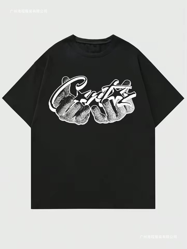 Cross-Border European Fashion Text Graphic Print Summer T-Shirt Men's Summer Short-Sleeved T-Shirt Casual Top European and American Style Cross-Border European Fashion Text Graphic Print Summer T-Shirt Men's Summer Short-Sleeved T-Shirt Casual Top European and American Style