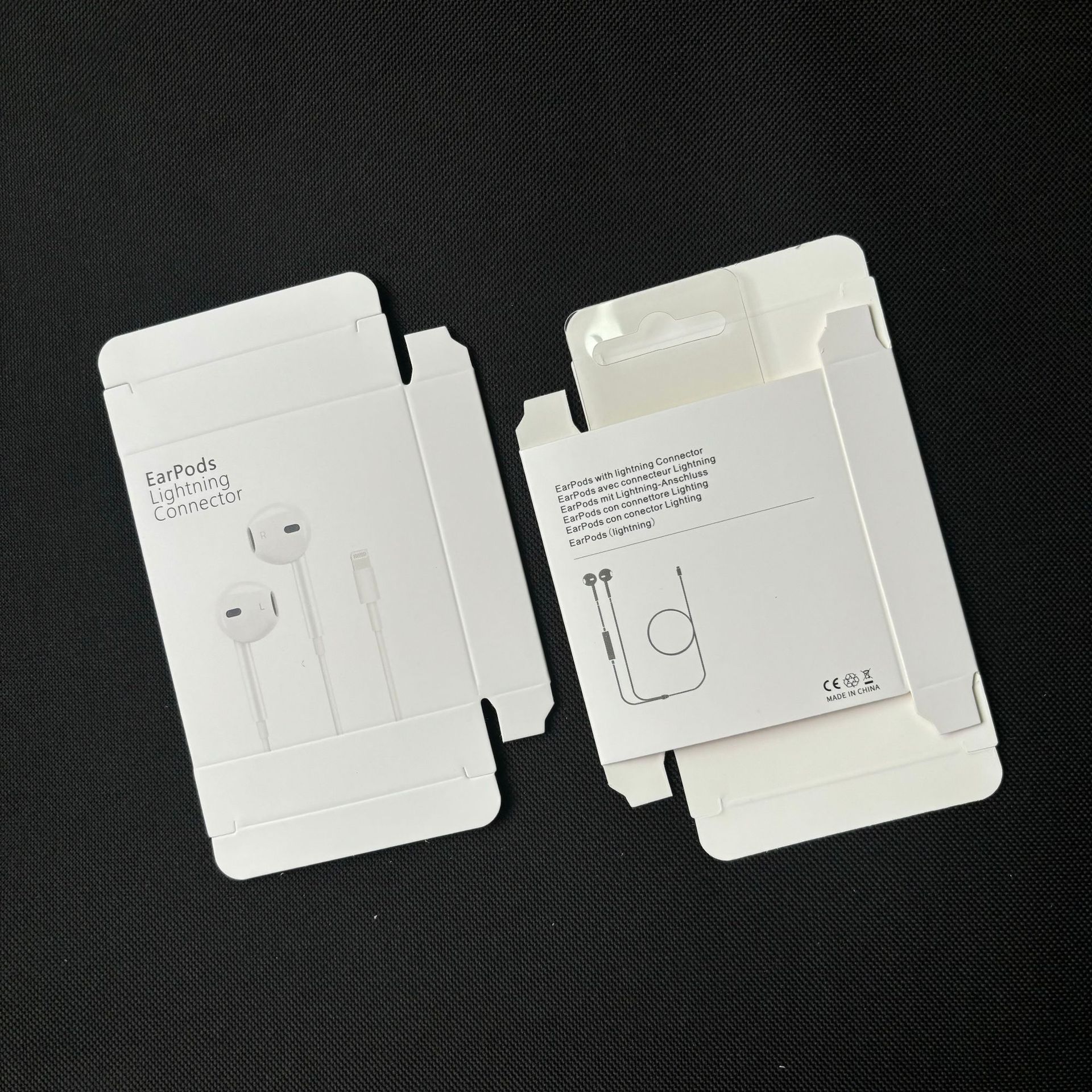 Caja de embalaje de auriculares Caja de auriculares con cable en la oreja Caja exterior de auriculares de Apple Caja de papel de auriculares para teléfono móvil al por mayor image 14