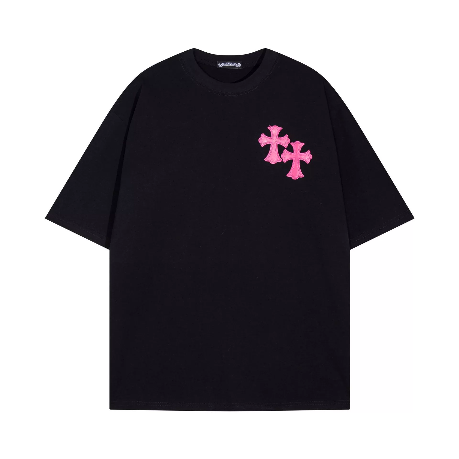 [新品正确版潮牌Chrome Hearts24ss男女纯棉十字架刺绣短袖T恤]